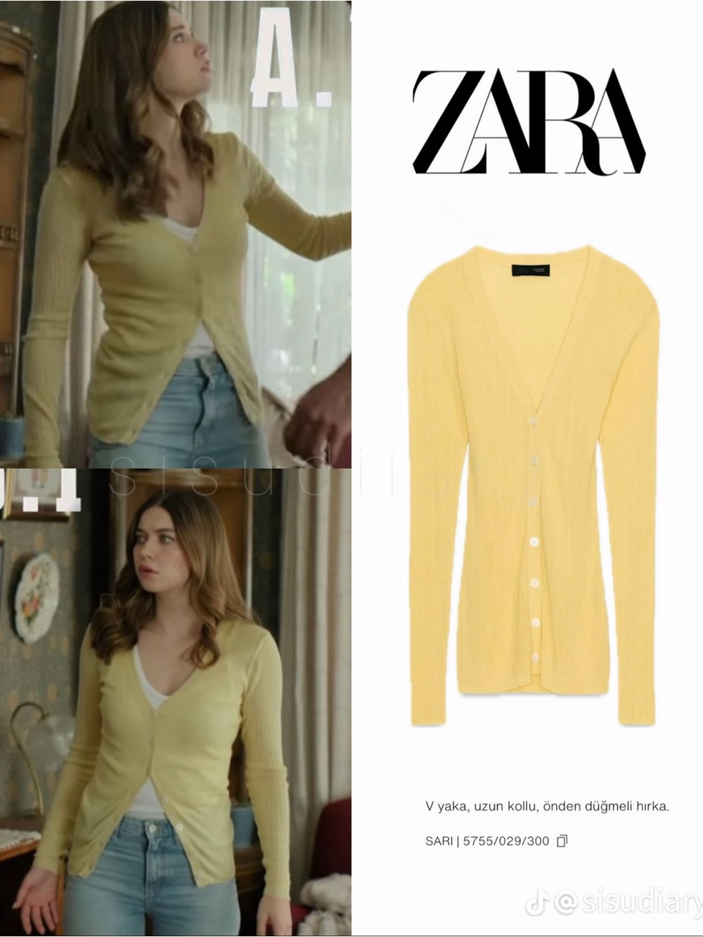 Zara Butter Yellow Ribbed Knit Cardigan Size S, Blogger Favorite!